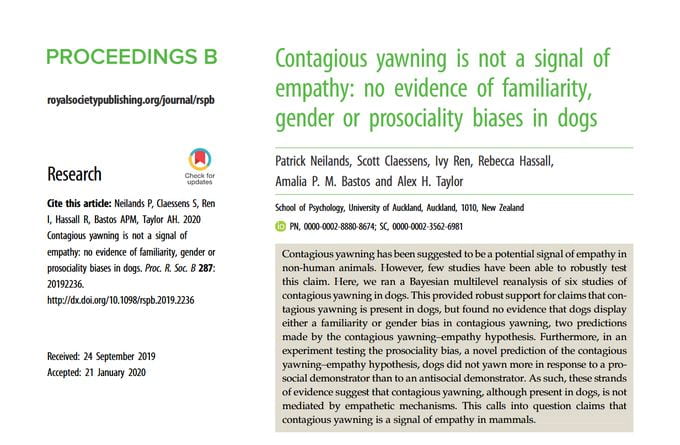 New Study: Contagious yawning is not a signal of empathy